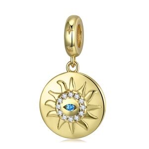 Sun Evil Eye 925 Sterling Silver Pendant